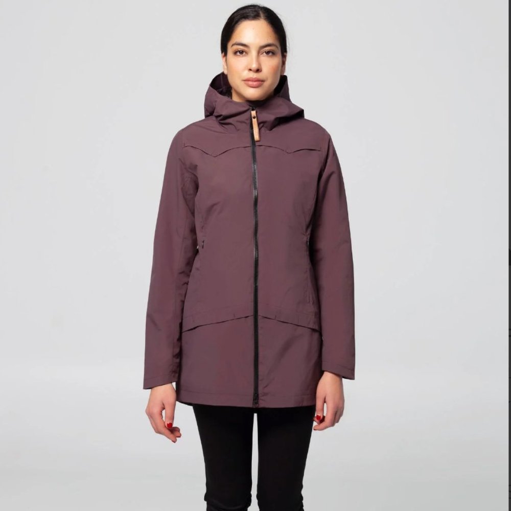 Women's Hooded Jacket in Plum